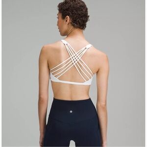 white cross back lululemon sports bra!!
